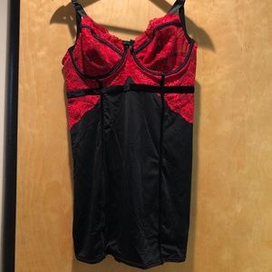 NWT Torrid Babydoll Chemise Lingerie  Red Black 0